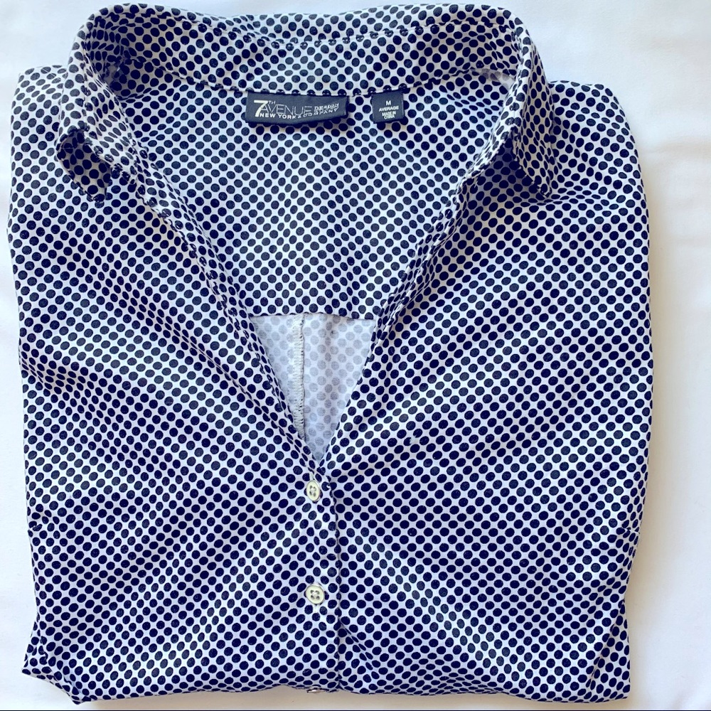 7th Avenue Polkadot button down